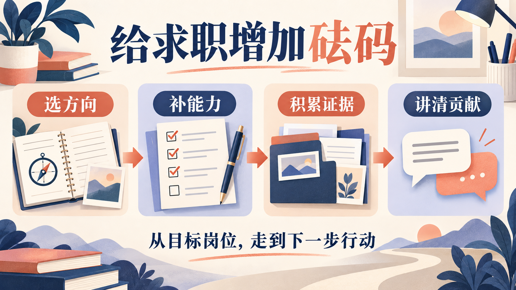 求职准备路径：选方向、补能力、积累证据、讲清贡献