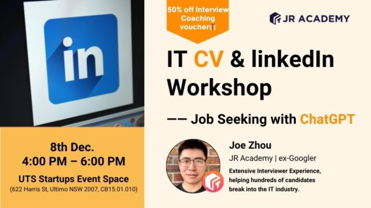 悉尼线下CV & LinkedIn Workshop ——Job Seeking with ChatGPT