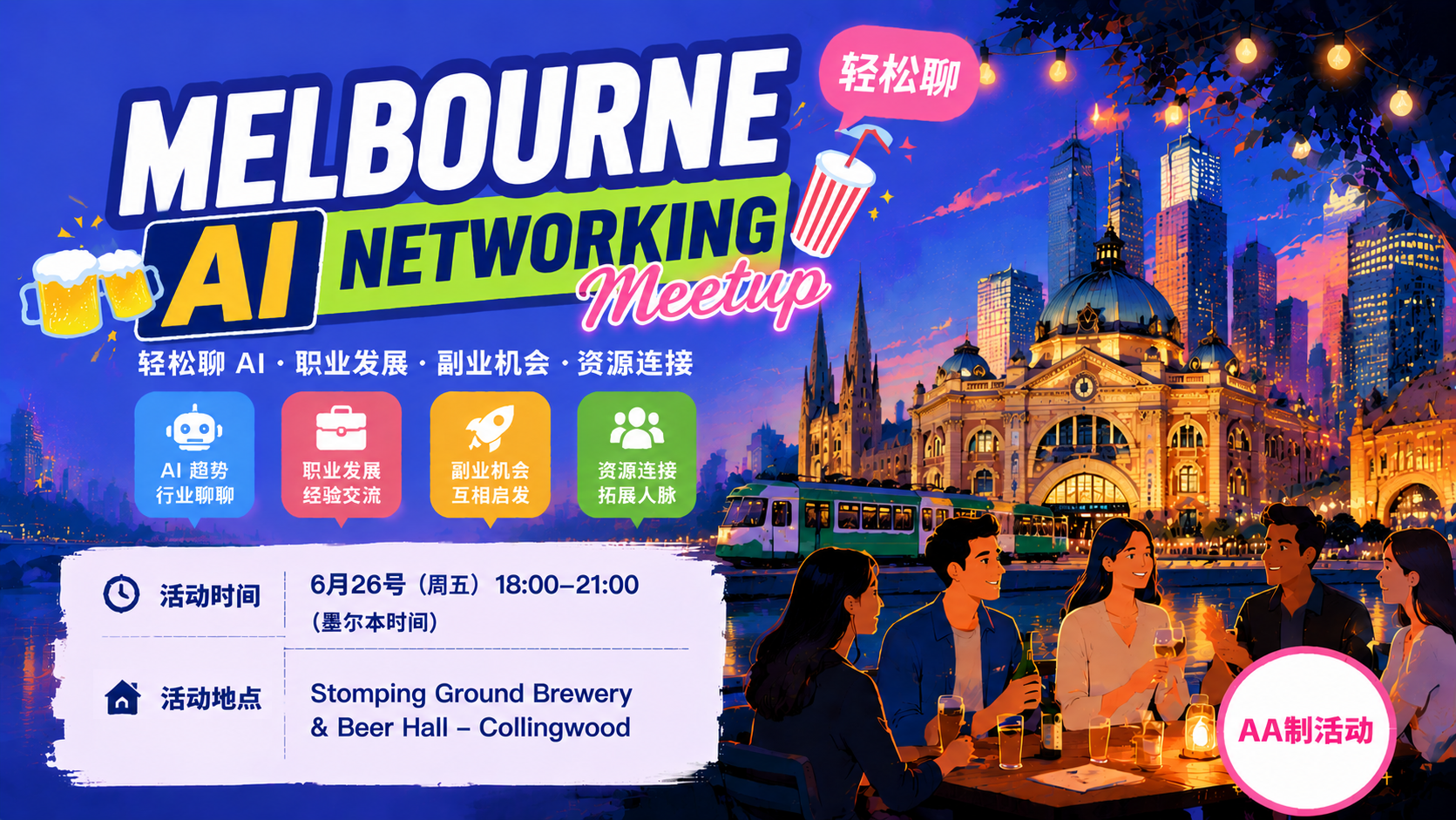 【墨尔本】 6月AI Networking Meetup