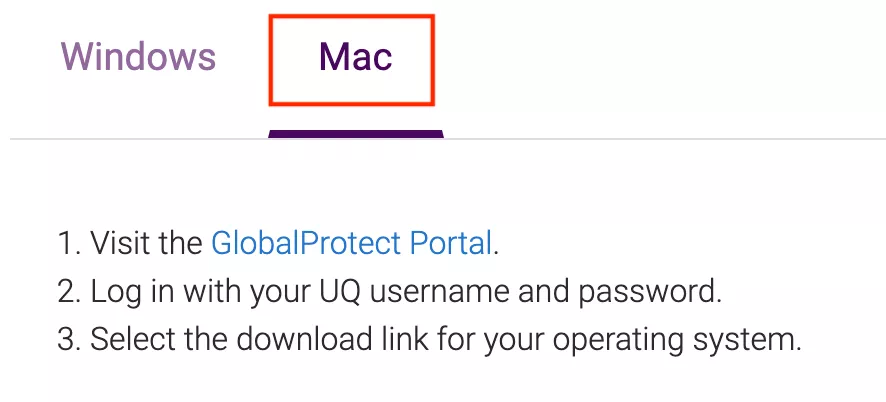 昆士兰大学Mac系统VPN安装