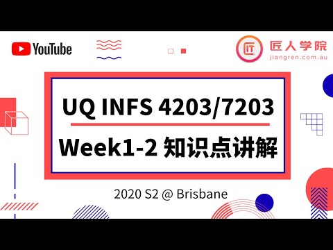 昆士兰大学 UQ- INFS4203/7203 Data Mining Week1-2知识点讲解 2020S2